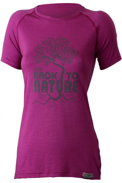 BACK Women's merino 160 short sleeve - LASTING INC.