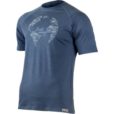 EARTH 5656 mens blue woolen T-shirt with print