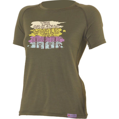 ORGANIC merino womens short sleeve t-shirt green