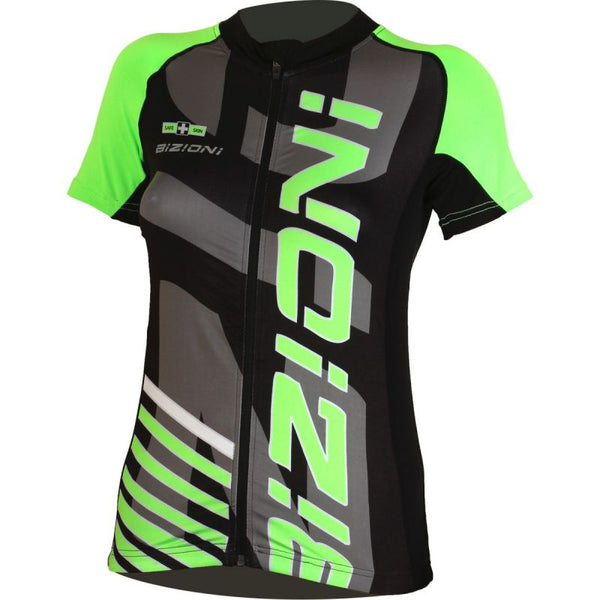WD73 Womens cycling jersey black-green